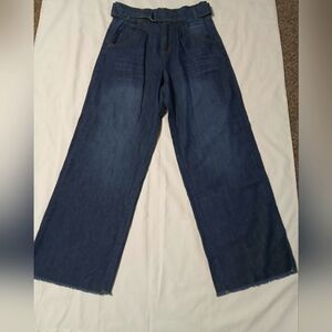 Women's Blue Wide-Leg Jeans